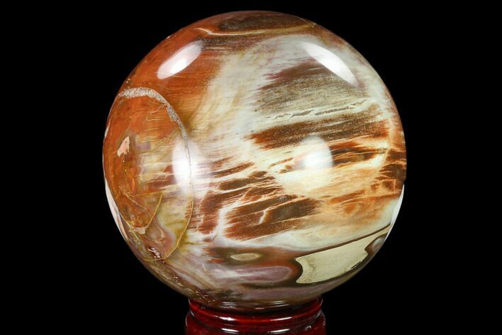 Colorful Petrified Wood Sphere - Madagascar #135660